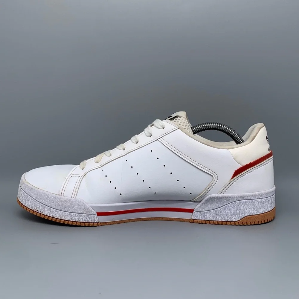 Adidas Originals Court Tourino‎ White Red Shoes GX4378 Men’s Sz 10.5